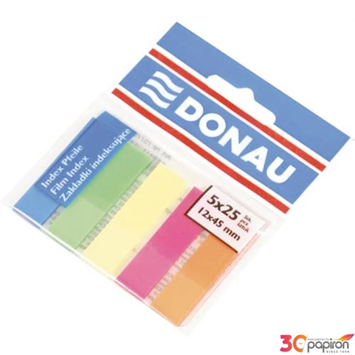 Jelölőcímke 12x45 Donau 5 szín 5x25lap/csom