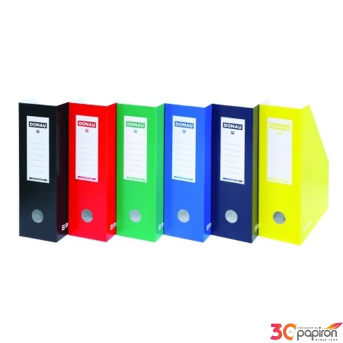 Iratpapucs karton Donau 100mm összehajtható piros Iratrendezés DONAU 7648101-04FSC