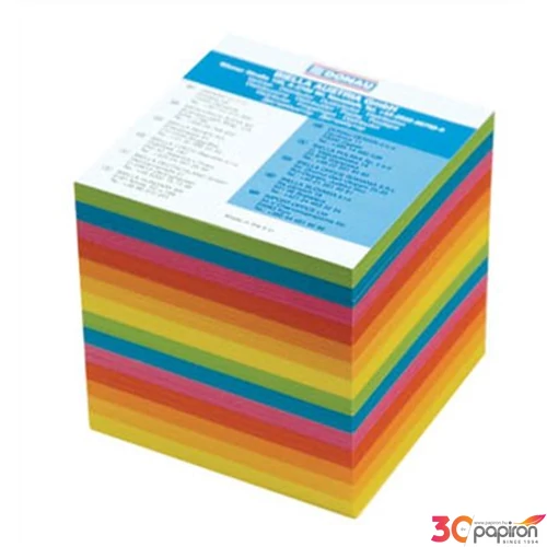 Tépőtömb 90x90x90 Donau fluoreszkáló színes nem ragasztott 700lap