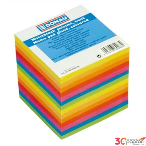 Tépőtömb 90x90x90 Donau fluoreszkáló színes ragasztott 700lap