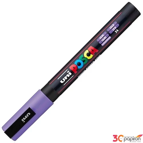 Decormarker UNI-BALL Posca 0,9-1,3mm halványlila akril marker Írószerek UNI-BALL PC-3M