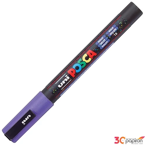 Decormarker UNI-BALL Posca 0,9-1,3mm fényes lila akril marker Írószerek UNI-BALL PC-3M