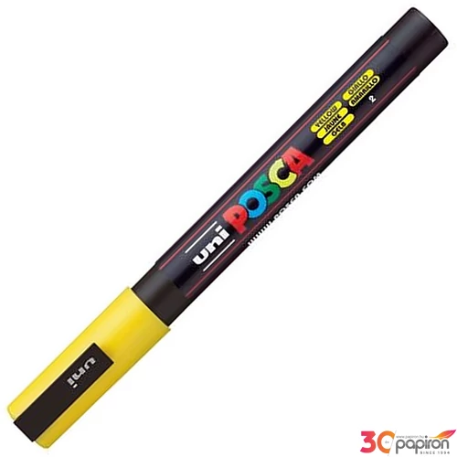 Decormarker UNI-BALL Posca 0,9-1,3mm vízbázisu sárga Írószerek UNI-BALL PC-3M YELLOW