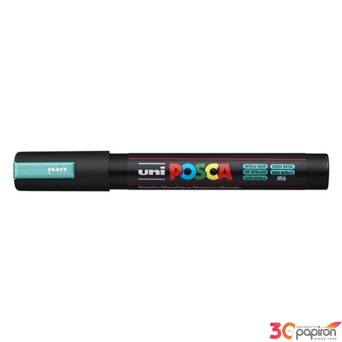 Decormarker UNI-Ball Posca 1,8-2,5mm vízbázisu akril marke met.zöld Írószerek UNI Posca PC-5M