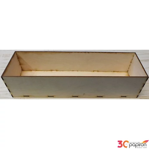 Fa dekorláda doboz 36x10, 5cm