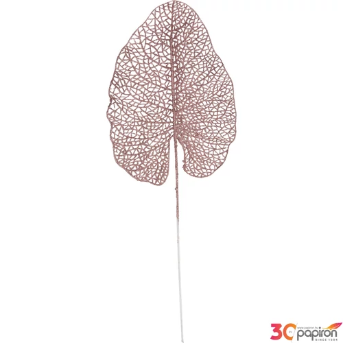 Dekorág banánlevél 20' 70cm óriás glitteres ág vázadekor
