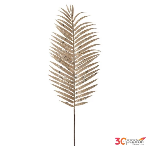 Dekorág glitteres 23 pálmalevél, pezsgő 70cm