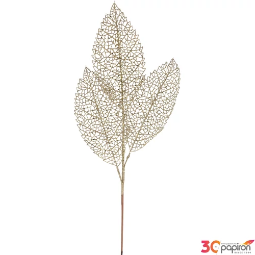 Dekorág gllittereslevél 20' 70cm óriás glitteres ág arany váza és fenyőfa dekor