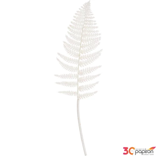 Dekorág páfrány ág 20' glitteres fehér páfrány ág váza dekor kpm