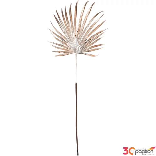 Dekorág pálmalevél 20' 56cm glitteres karácsonyi arany, rosagold