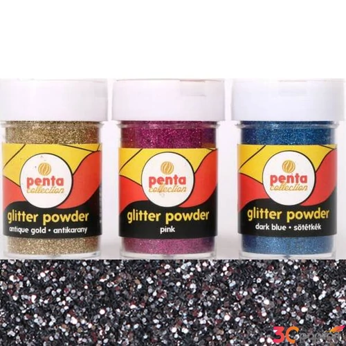 Csillámpor dekor 15gr grafit