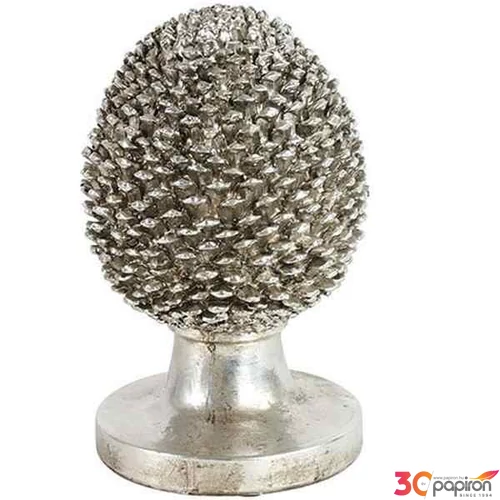 Kerámai dísz ezüst óriás toboz Ornament Dejan L silver 32cm Holland SDDST53