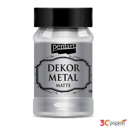 Dekorfesték matt 100ml Dekormetál matt ezüst