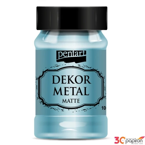 Dekorfesték matt 100ml Dekormetál matt türkiz 