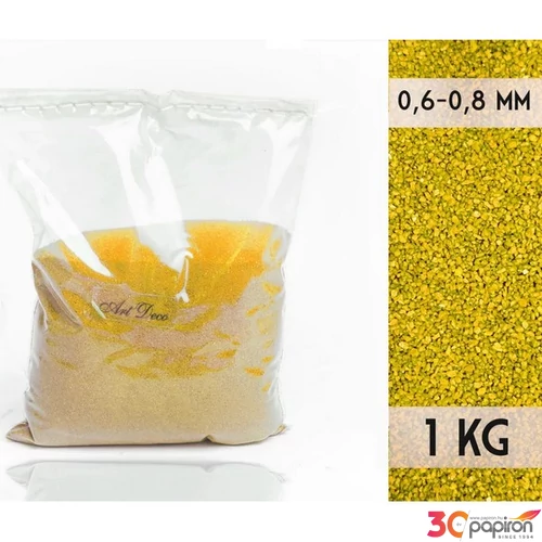 Dekorhomok 1kg Sárga 0,6-0,8 