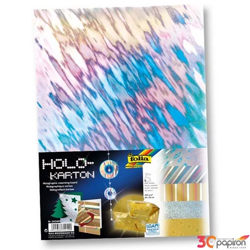 Dekor karton  Folia hologrammos 25x35cm 23g 5ív