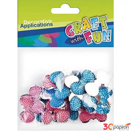 Kristálykő ragasztható strasszkő csokor nyakkendő 30db/csomag Craft With Fun 339079