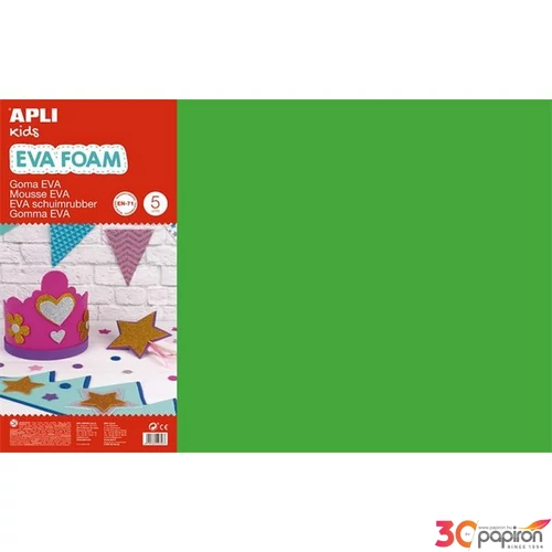Dekor moosgumi Apli 400x600 mm, Kids Eva Sheets, zöld