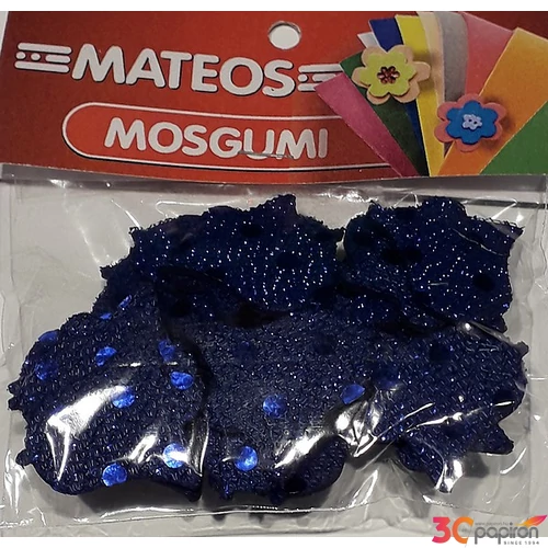 Dekorgumi MATEOS - Harang Glitteres dekor gumilap. Kék és árnyalatai - Karácsonyi dekor.