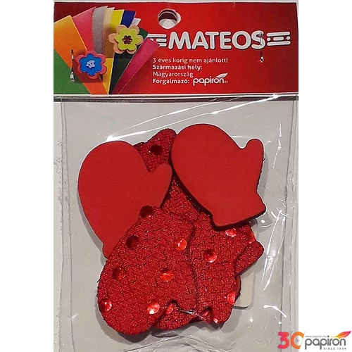 Dekorgumi MATEOS - Keszty Glitteres dekor gumilap. Vegyes színek - Karácsonyi dekor.