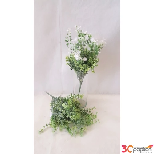 Selyemvirág - művirág peony páfrány, díszítő bokor púderes 45cm 