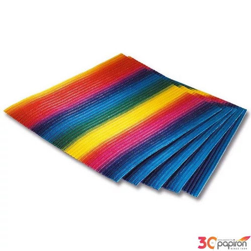 Dekor papír stretch 35x49,5cm szivárvány 