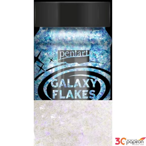 Dekor pelyhek 15g Galaxy Flakes Hold fehér