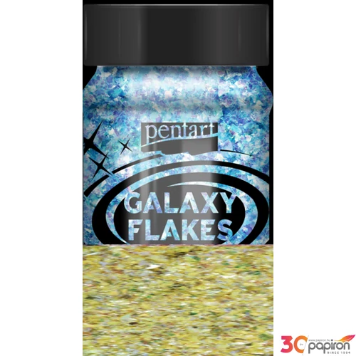 Dekor pelyhek 100ml Galaxy Flakes Pluto sárga