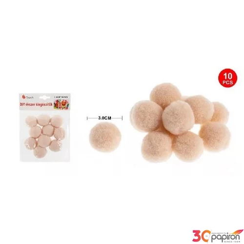 Dekor pompom keki 3cm 10db-os 25