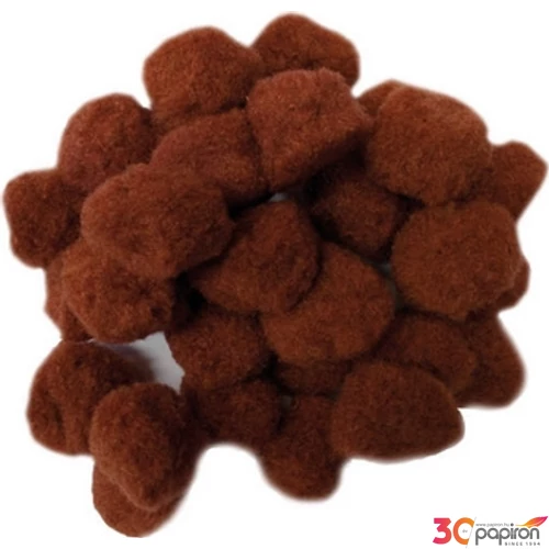 Dekor pompon 30mm barna 50db/cs 