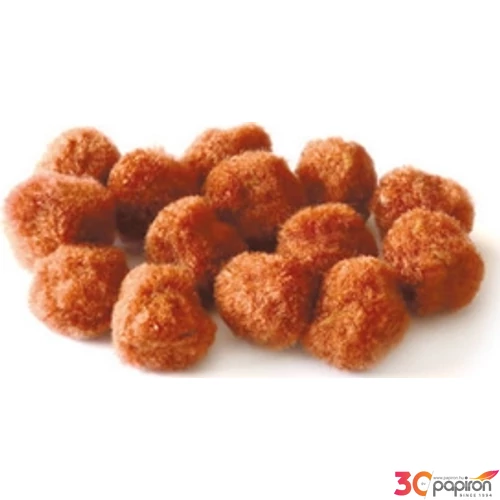 Dekor pompon 30mm barna 30db/cs