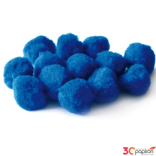 Dekor pompon 30mm kék 30db/cs