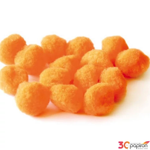 Dekor pompon 30mm narancs 30db/csomag
