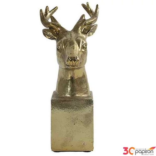 Dekor szarvas arany Deer Isaac M gold 25cm Holland SDDST53