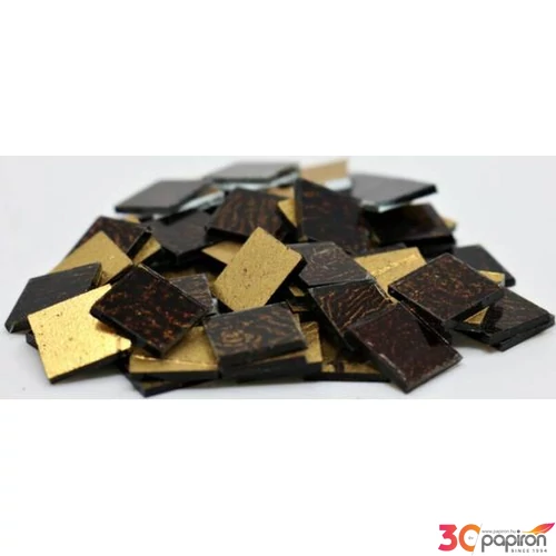 DEKOR Üvegmozaik 1 x 1cm arany-fekete négyzet