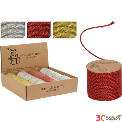 Dekor zsinór 40cmx63mm 3féle KPM25
