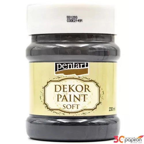 Dekorfesték lágy 230ml Pentart fekete 