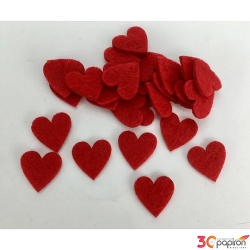 Filcfigura-szív 2cm 30db/csomag