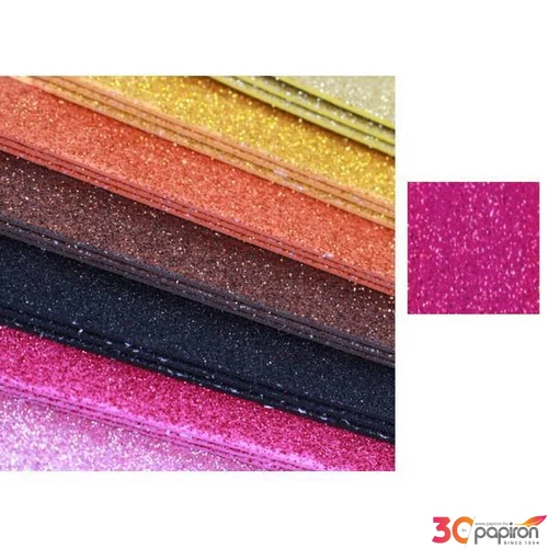 Dekorgumi glitteres öntapadós Glitteres ciklámen, 20x30cm