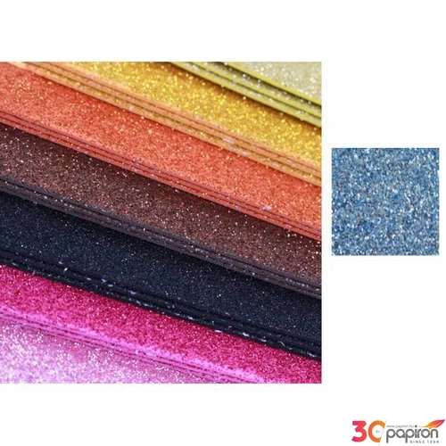 Dekorgumi glitteres öntapadós Glitteres kék, 20x30cm