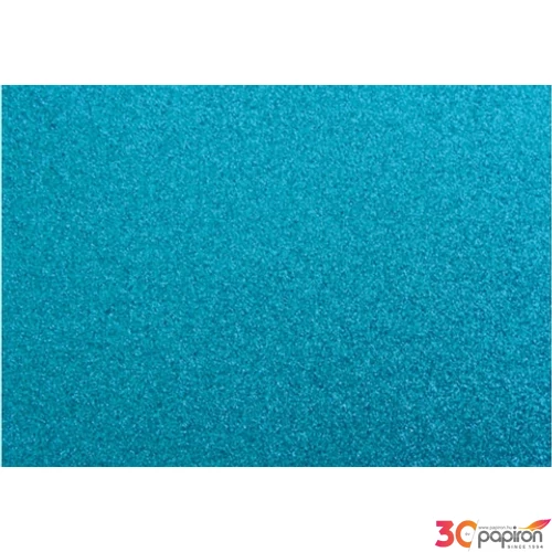 Dekorgumi glitteres türkizkék 2 mm, A4, öntapadós - Cre Art