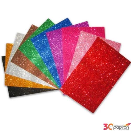 Dekorgumi öntapadós piros glitteres csillámos