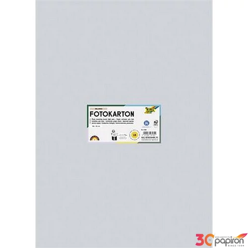Dekorkarton 2 oldalas 50x70cm 300 g 10lap FOLIA halvány szürke