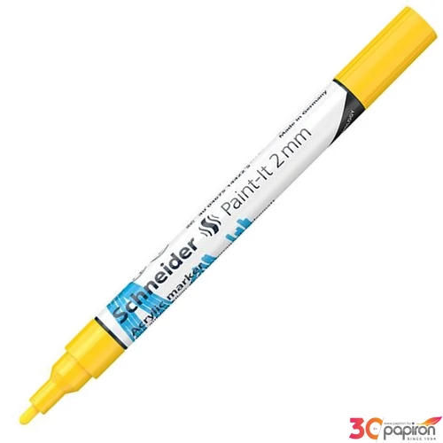 Dekormarker 2mm Schneider akril, Paint-It 310, sárga TSC310S