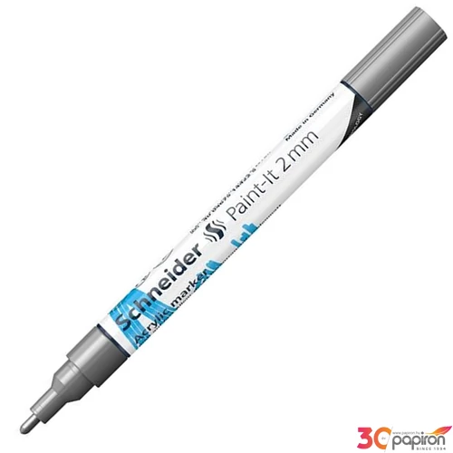 Dekormarker 2mm Schneider akril,Paint-It 310, ezüst TSC310E