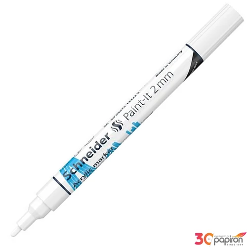 Dekormarker 2mm Schneider akril,Paint-It 310, fehér TSC310F