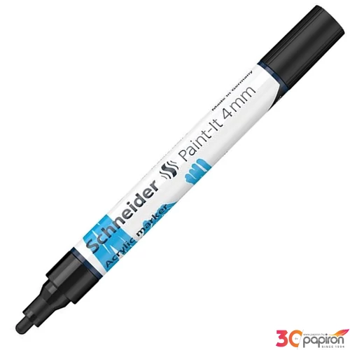 Dekormarker 4mm Schneider akril, Paint-It 320, fekete TSC320FK