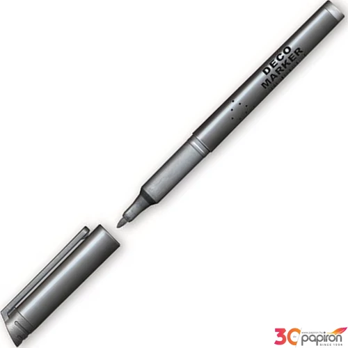 Dekormarker Granit 1 mm, kúpos, M850, ezüst