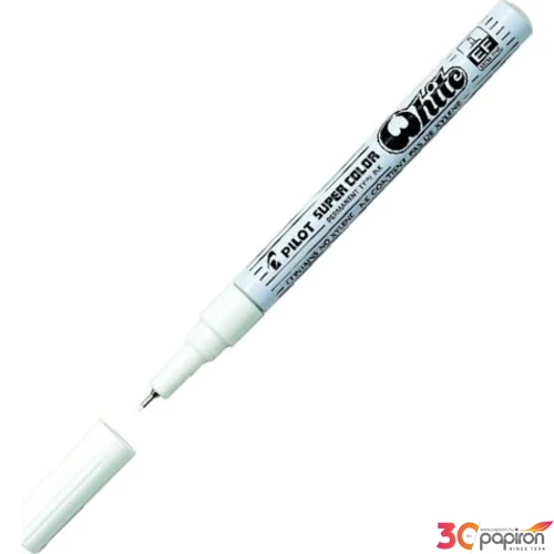 Lakk Decomarker Pilot Super Color 0,5mm permanens tinta fehér Írószerek PILOT SC-EF-W