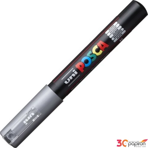 Decormarker UNI-BALL Posca 0,7-1mm vízbázisu ezüst akril marker Írószerek UNI-BALL 2UPC1ME